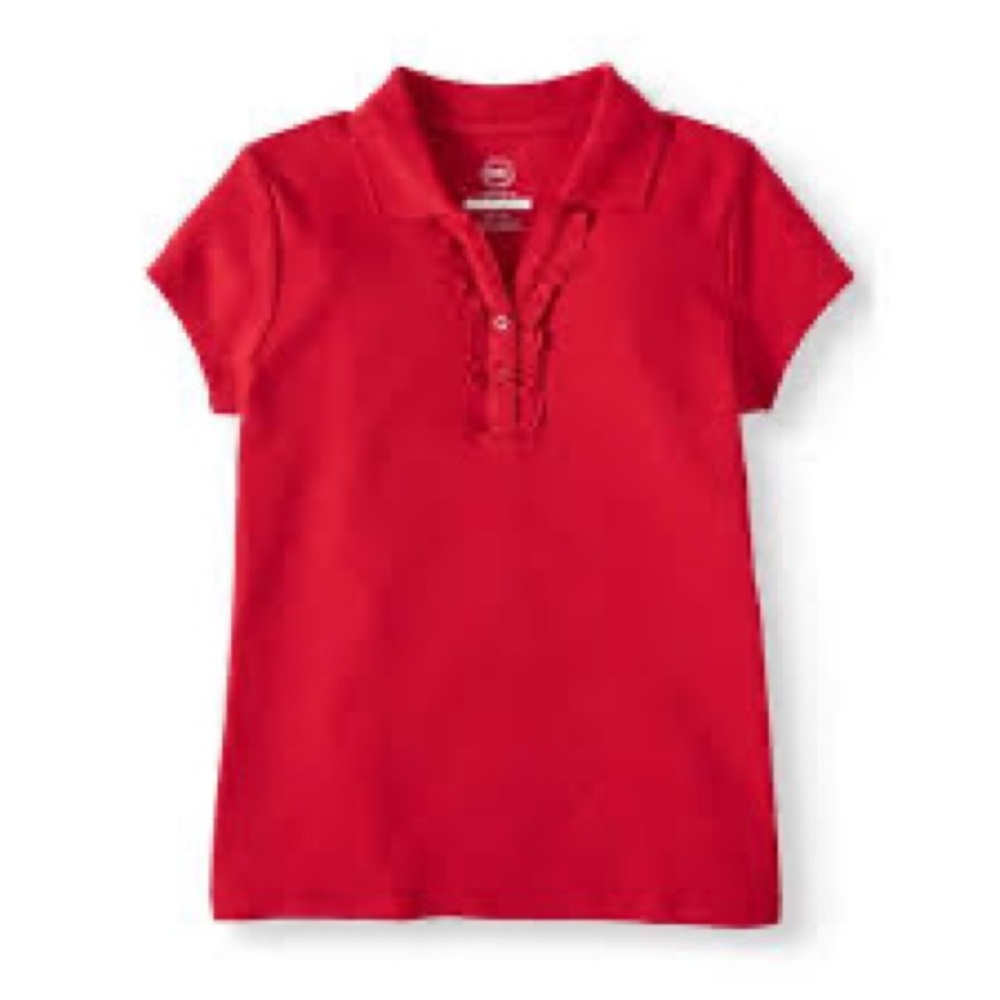 NEW Wonder Nation Girls Red Polo